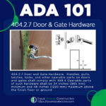 Image depicting door hardware that is compliant with ADA standard 404.2.7