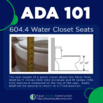 A toilet seat that is in compliance with 2012 ADA standard 604.4